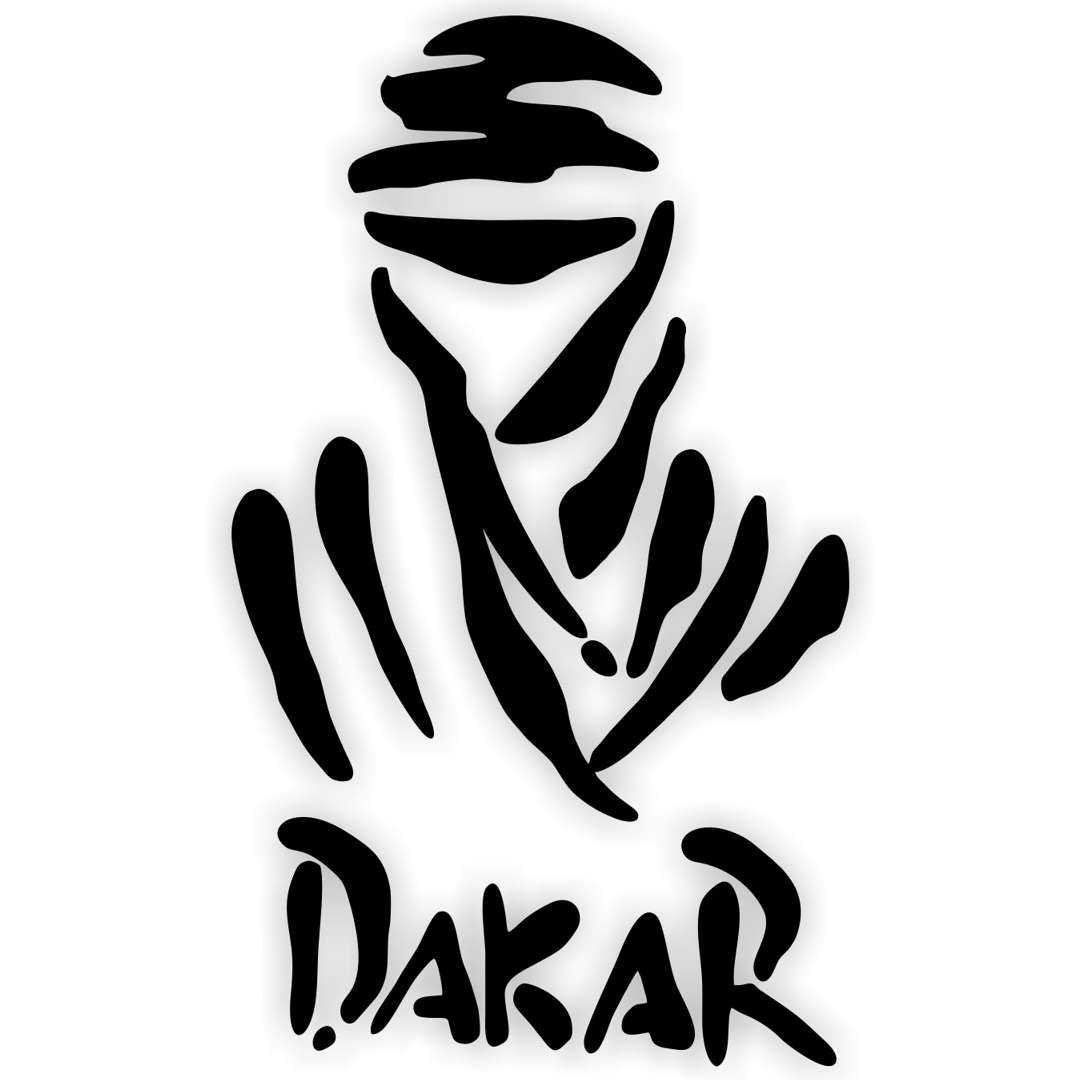 Naklejka Dakar duża czarna 20 cm
