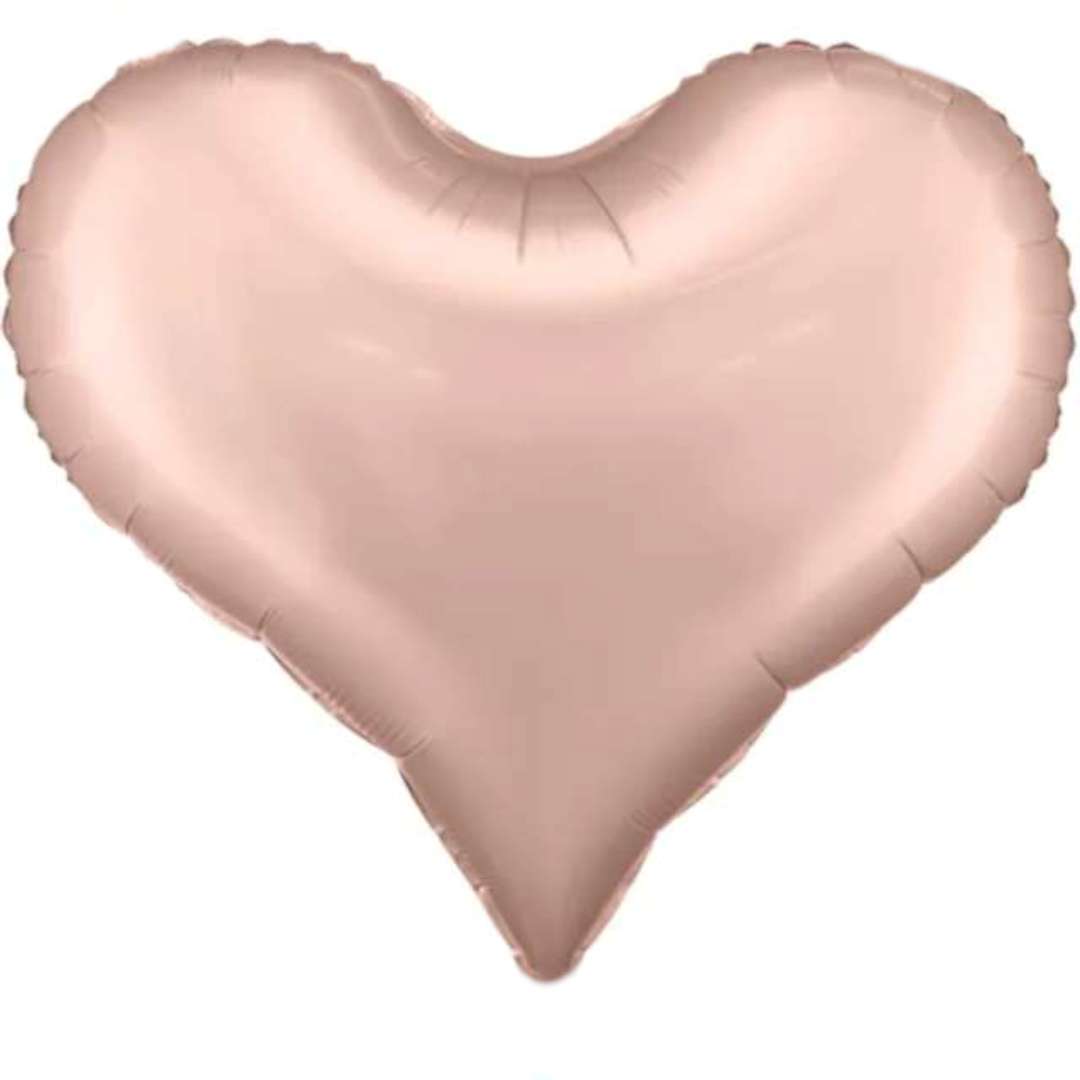Balon foliowy Serce Satynowe różowe-złoto PartyDeco 29 HRT