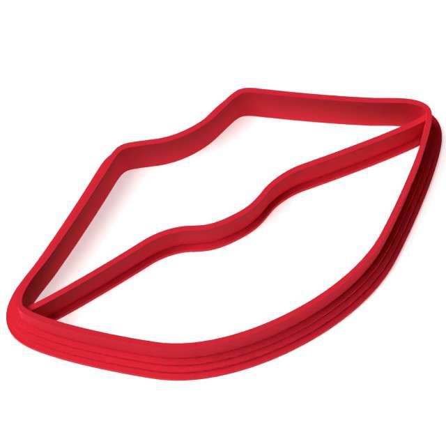 Foremka "Walentynki - Usta Lux", czerwone, 90x48 mm