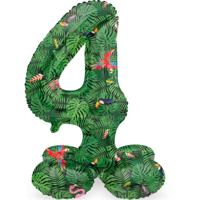 _xx_Foil Balloon with Base Number 4 Jungle Vibe -