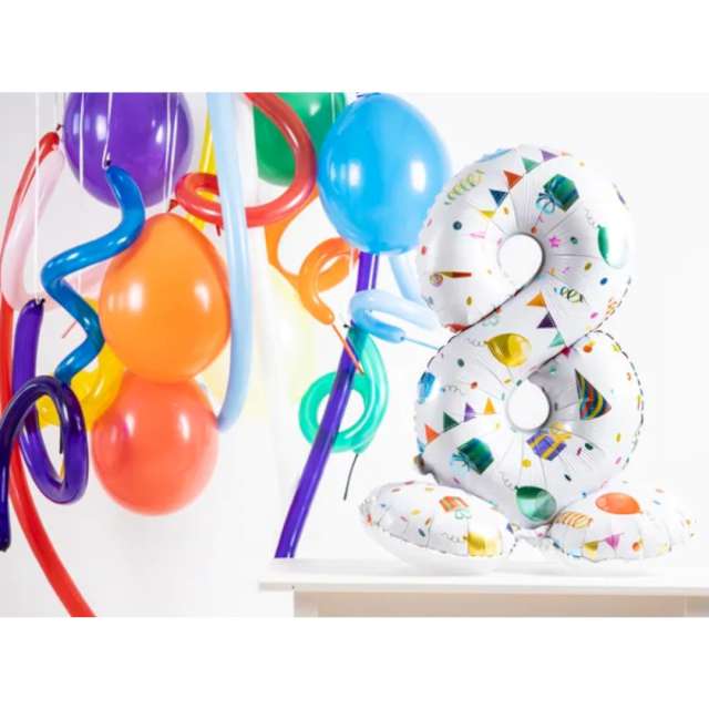_xx_Foil Balloon with Base Number 6 Joyful Party - 72 cm