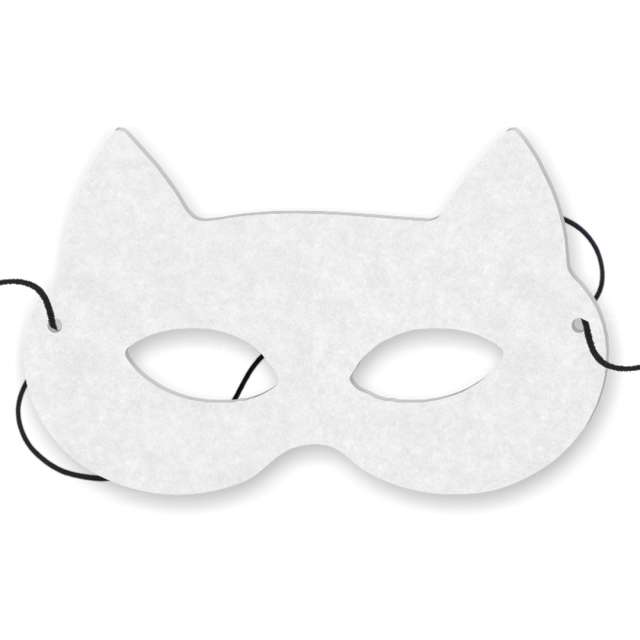 Maska filcowa Kotek Miluś biała rozm. uniwersalny