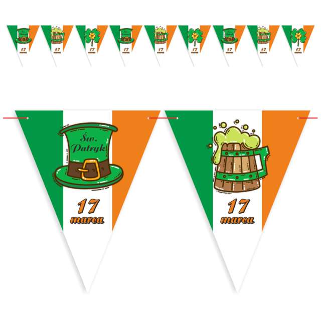 Baner flagi Św. Patryk - Irlandzkie święto DIY 36 m