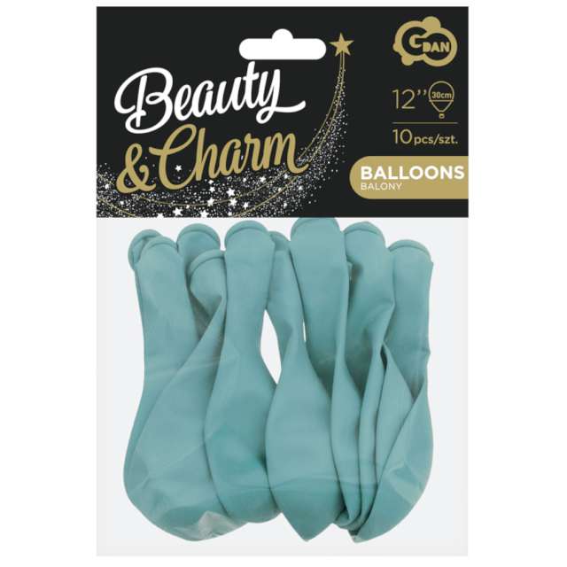 Balony Beauty and Charm - pastelowe lazurowy Godan 12 10 szt