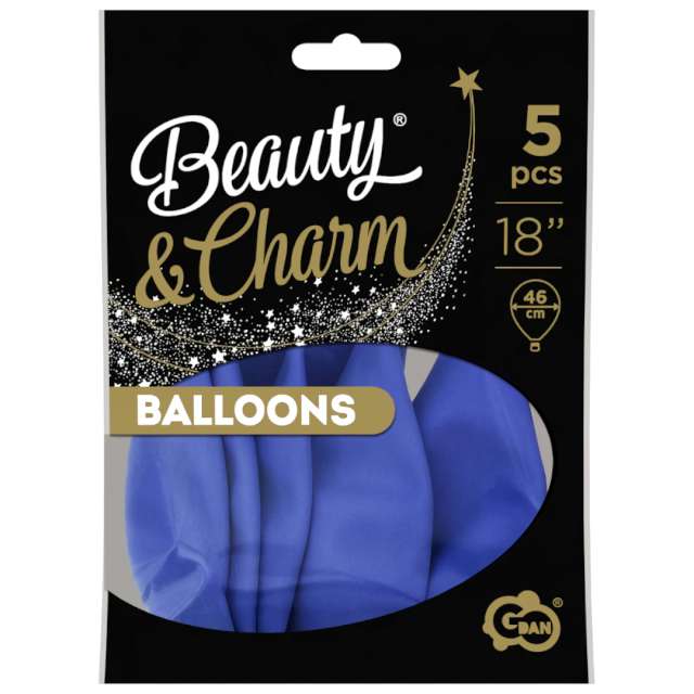 Balony Beauty and Charm - pastelowe niebieski Godan 18 5 szt