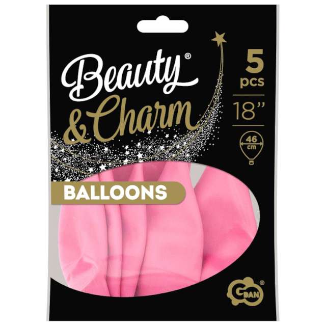 Balony Beauty and Charm - pastelowe różowy Godan 18 5 szt