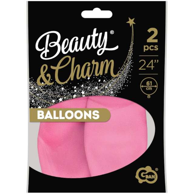 Balony Beauty and Charm - pastelowe różowy Godan 24 2 szt