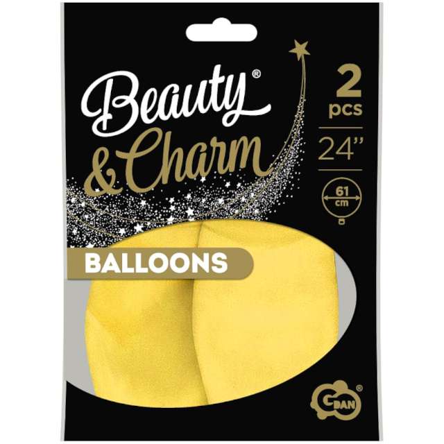 Balony Beauty and Charm - pastelowe żółty Godan 24 2 szt