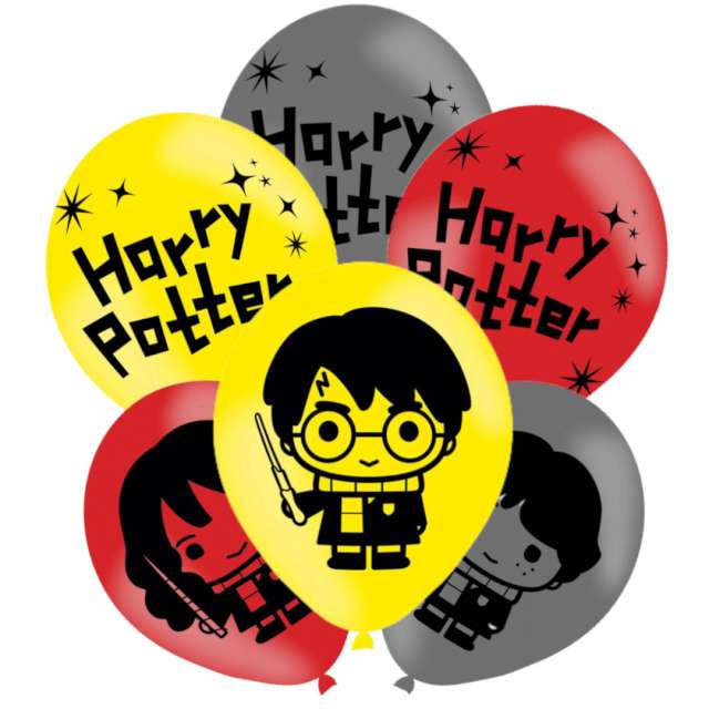 Balon Harry Potter - główni bohaterowie mix Amscan 11 6 szt
