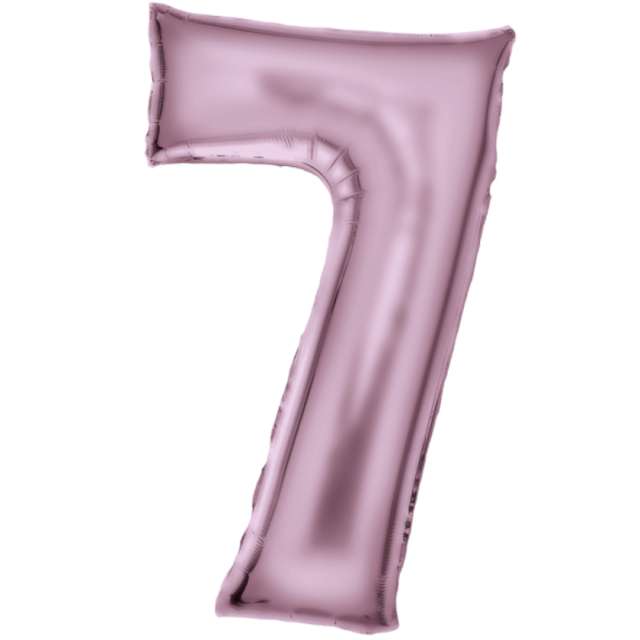 _xx_Large Number 7 Silk Lustre Pastel Pink Foil Balloon N34 Packaged 86 cm