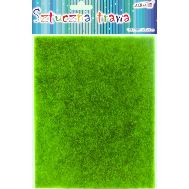 Arkusz Sztuczna trawa zielony Aliga 20 x 25 cm