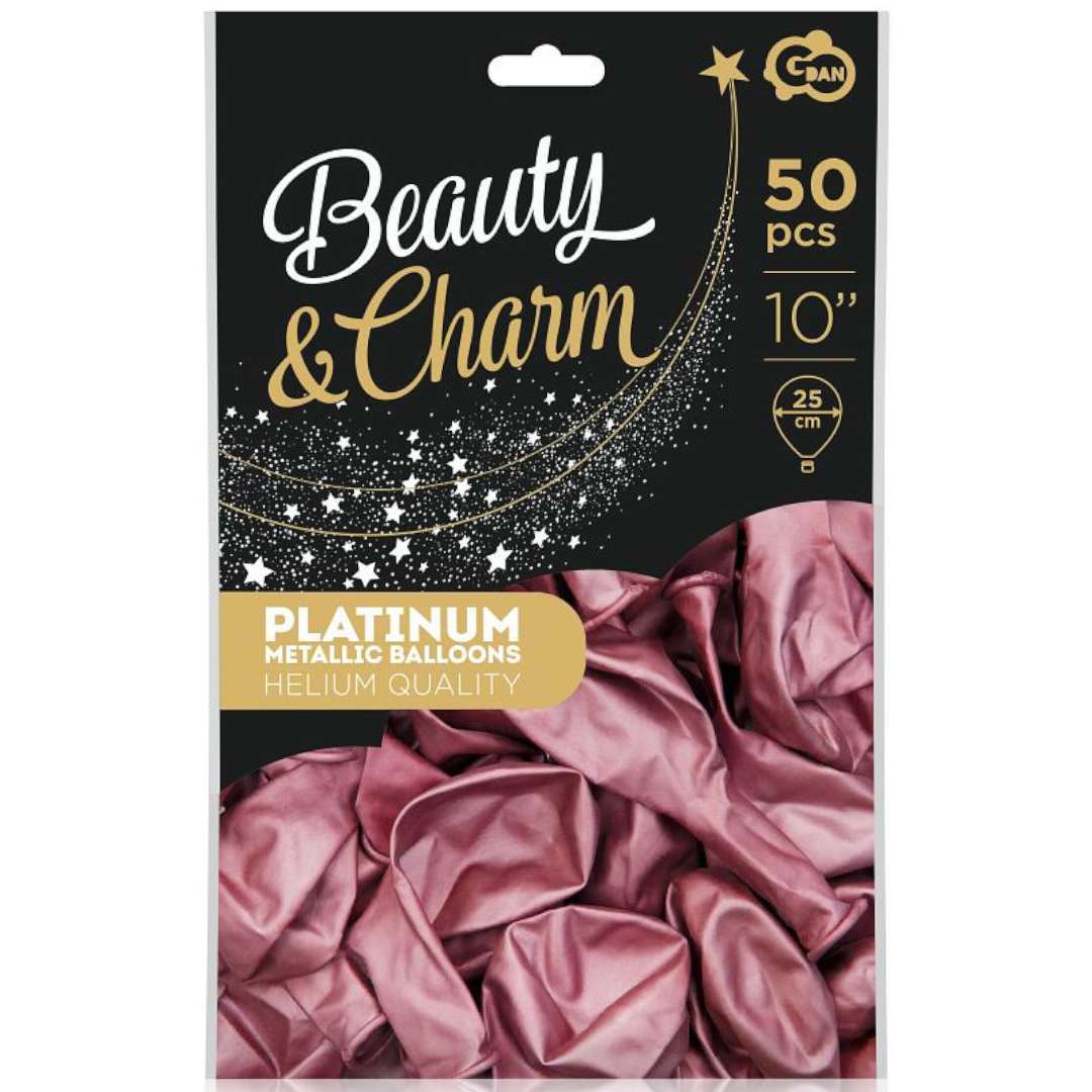 Balony Beauty and Charm - platynowe różowe jasne Godan 10 50 szt.