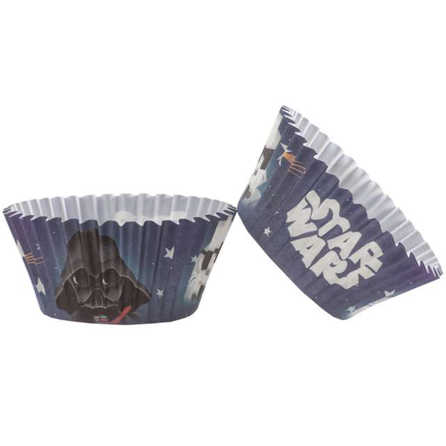 Foremki na muffinki Gwiezdne Wojny - Darth Vader czarne Dekora 25 szt
