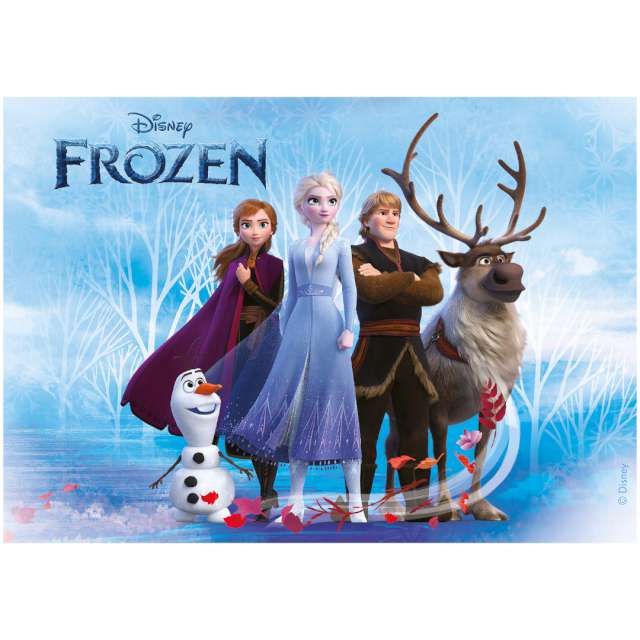 Dekoracja tortu - opłatek Frozen - bohaterowie 148 x 21 cm Dekora