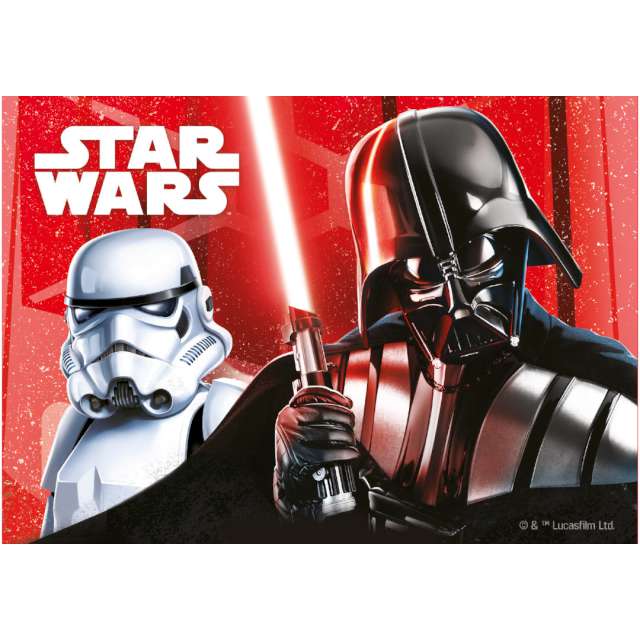 Dekoracja tortu - opłatek Gwiezdne Wojny - Darth Vader i Stormtrooper 148 x 21 cm Dekora