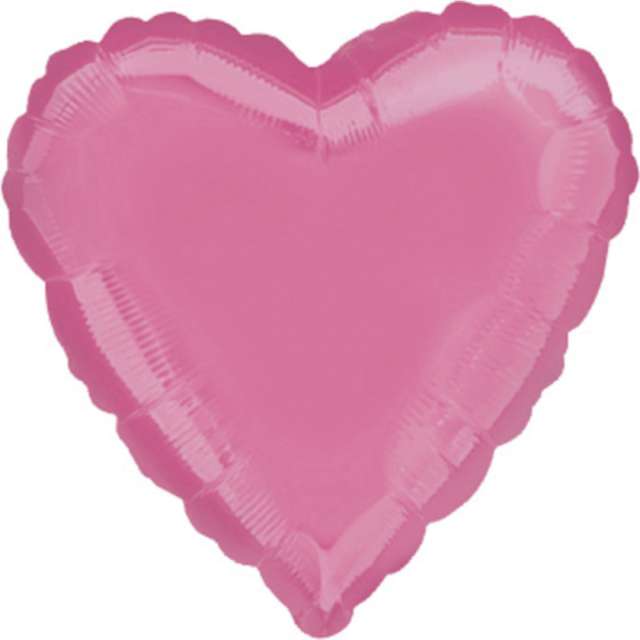 _yy_Standard Bright Bubble Gum Pink Foil Balloon Heart S15 packed 43cm