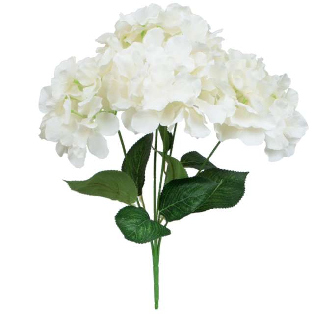 Sztuczny kwiat Bukiet - Hortensja biała BOMM 45 cm