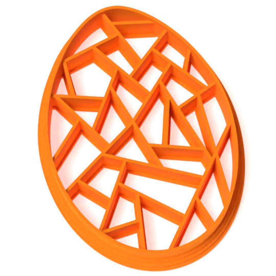 Foremka Wielkanoc - Jajko Pisanka Ażurowe 65x87 mm pomarańczowa neonowa