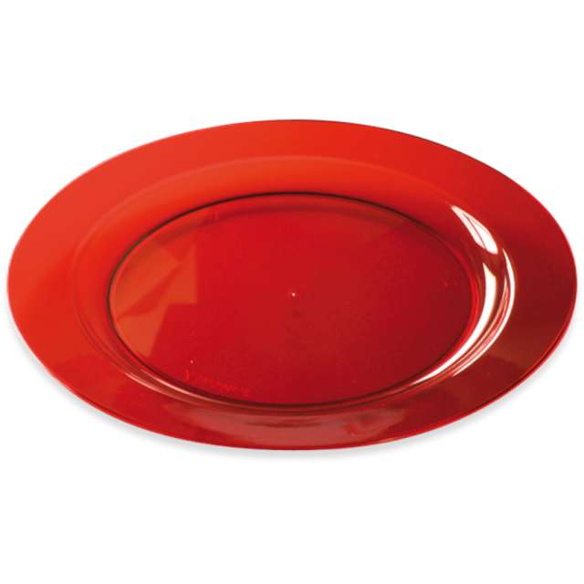 Talerzyki plastikowe Classic czerwone Aluplast 19 cm 12 szt