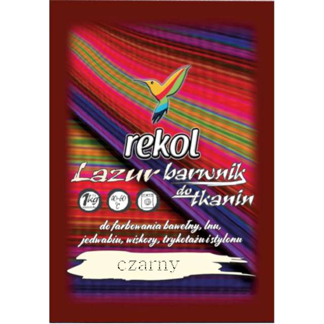 _xx_Barwnik do Tkanin w proszku REKOL Lazur Saszetka czarny - 18g