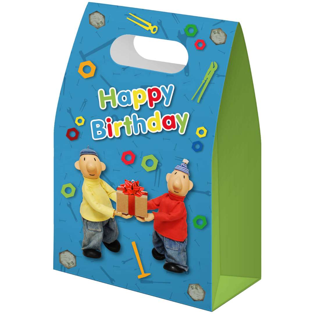 Torebki papierowe Happy Birthday - Pat i Mat Sąsiedzi Folat 6 szt