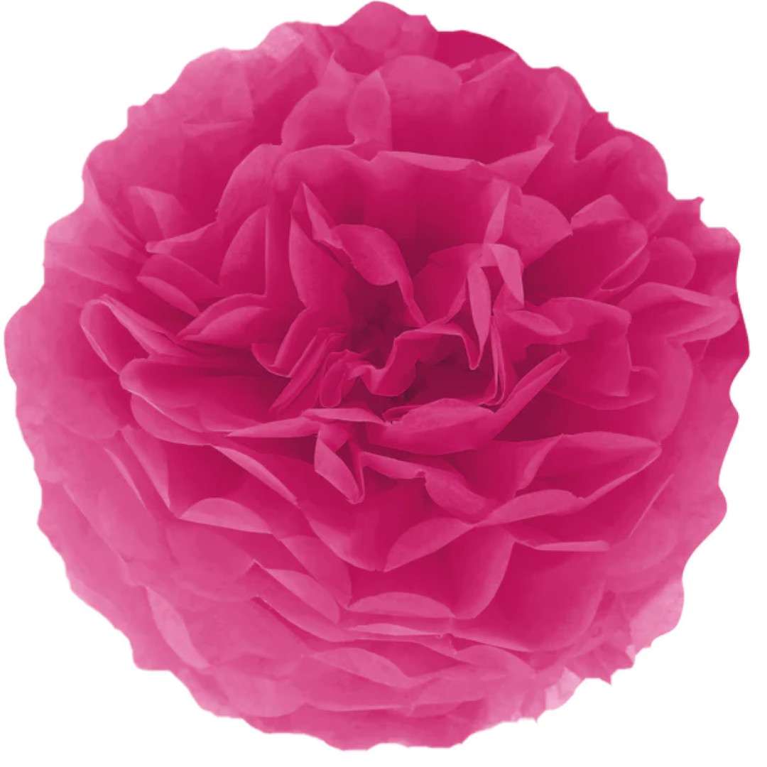 Pompon bibułowy Classic różowy PartyPal 25 cm