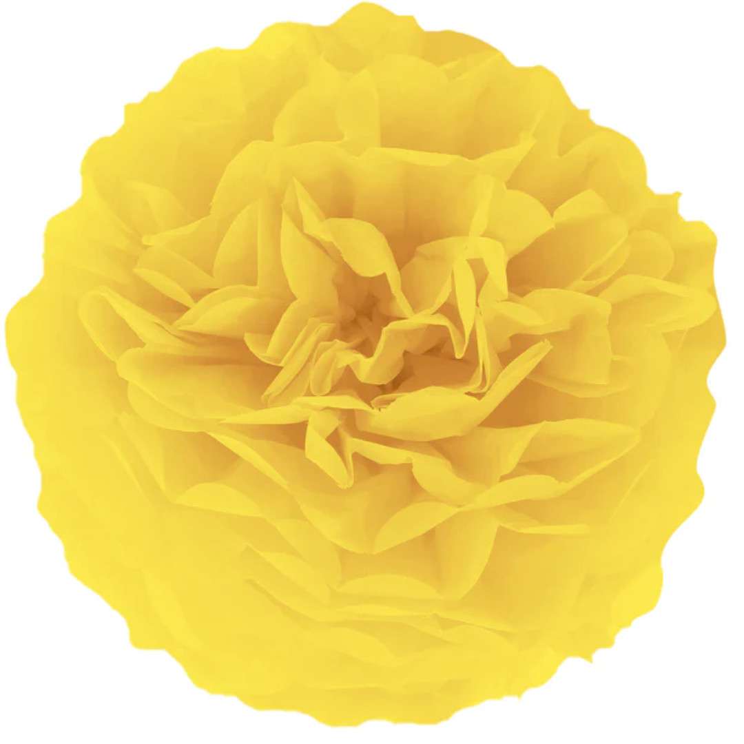 Pompon bibułowy Classic żółty PartyPal 25 cm