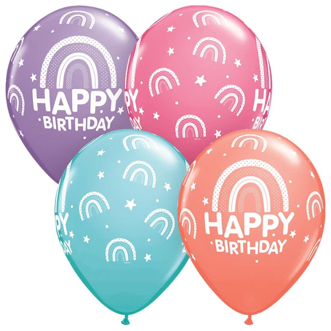 Balony Happy Birthday Qualatex 11 25 szt