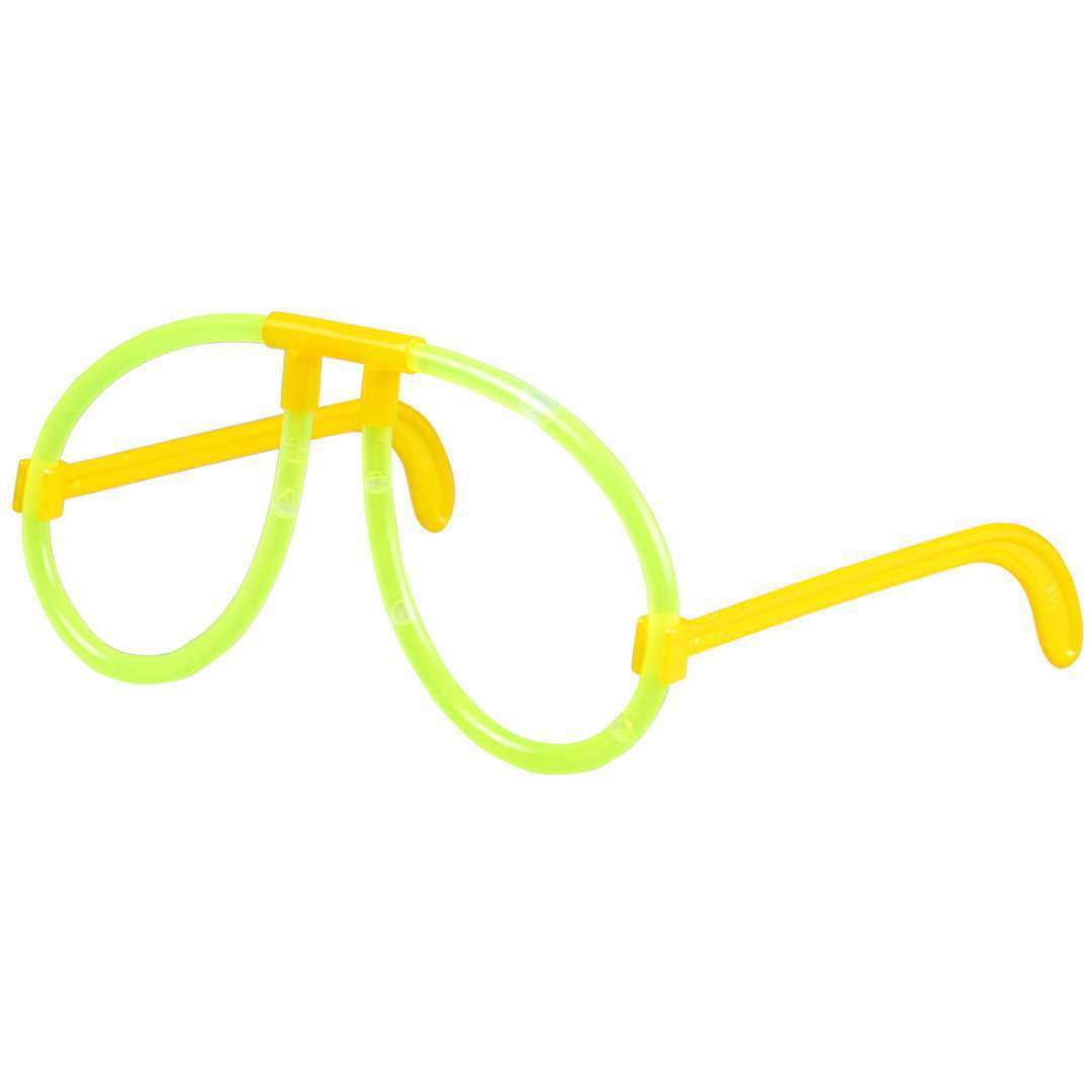 Okulary party Świetliki Neon party żółty Arpex 1 szt