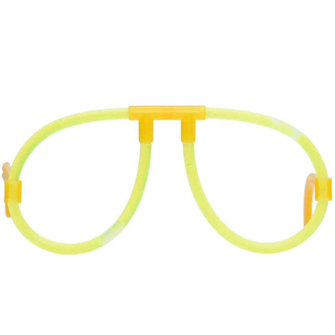 Okulary party Świetliki Neon party żółty Arpex 1 szt