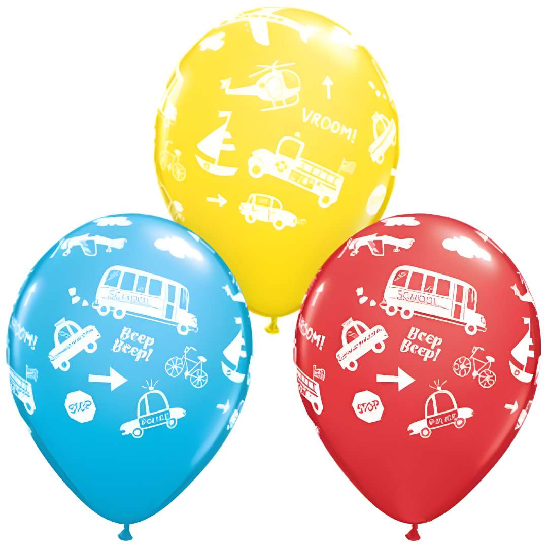 Balony Pojazdy Qualatex 11 25 szt