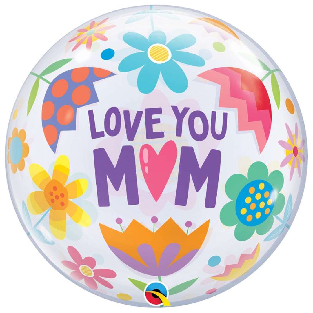 Balon foliowy I Love Mom Qualatex 22 ORB