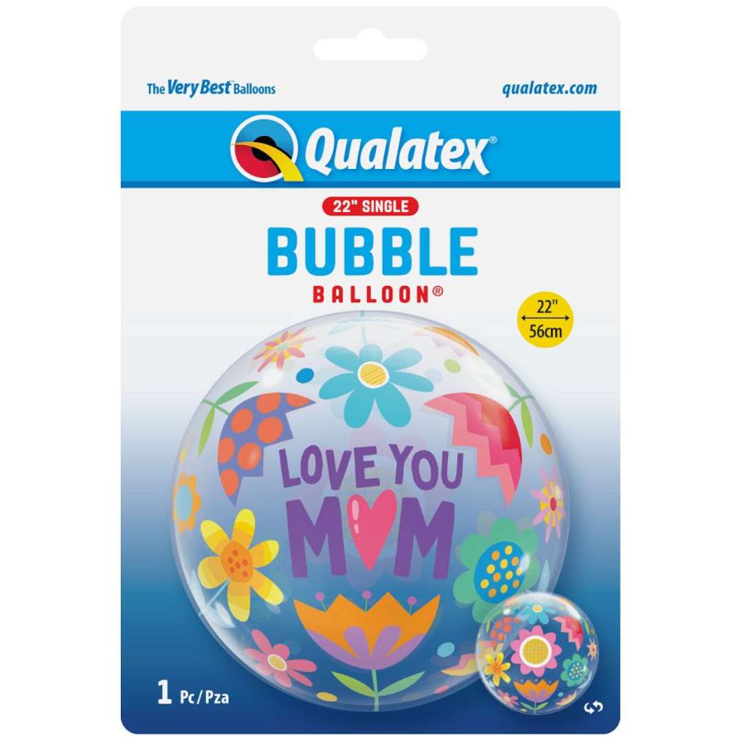 Balon foliowy I Love Mom Qualatex 22 ORB
