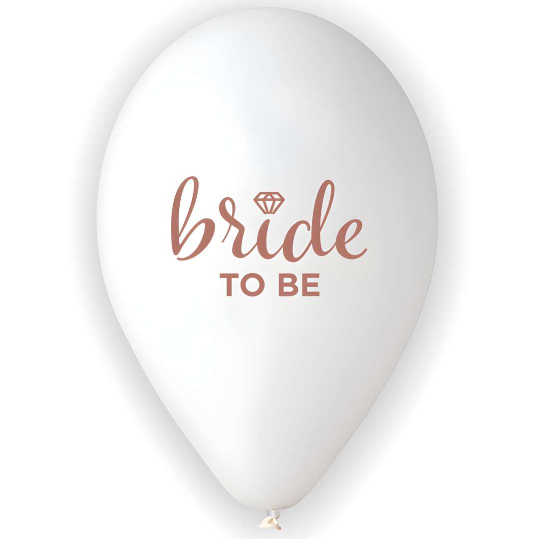 Balony Bride to be biały Gemar 13 5 szt