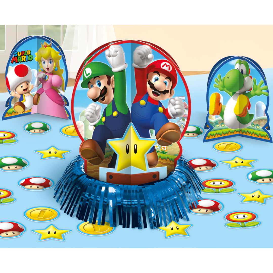 Dekoracja na stół Super Mario z konfetti Amscan 23 szt
