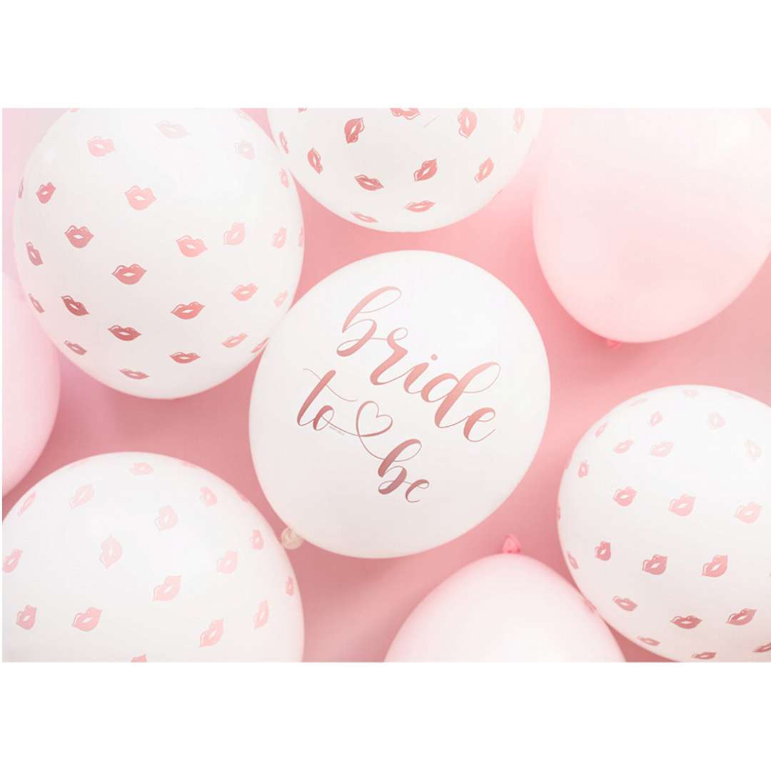 Balony Bride to Be rose gold 12 6 szt