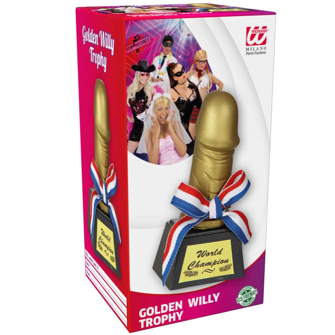 Statuetka Penis Willy - World Champion złoty Widmann 12 cm