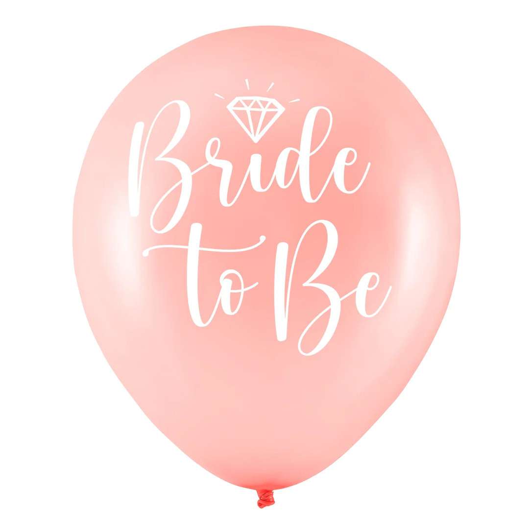 Balony Bride to Be - konfetti różowe złoto PartyPal 12 10 szt