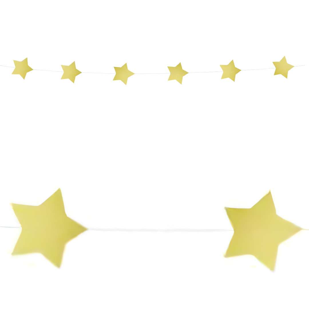 Girlanda papierowa Gwiazdy złoty PartyPal 250 cm