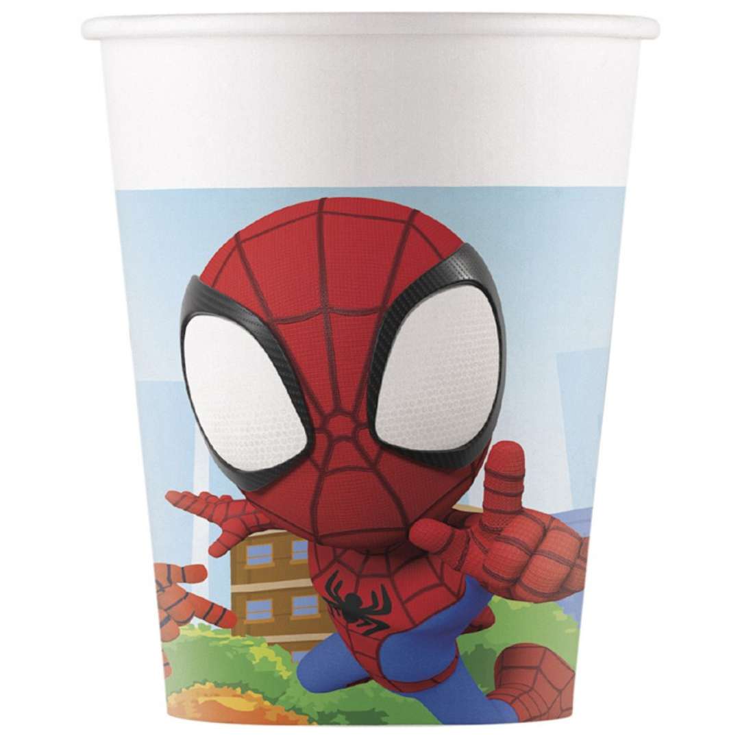 Kubeczki papierowe Spider Man - Spidey & His Amazing Friends Procos 200 ml 8 szt