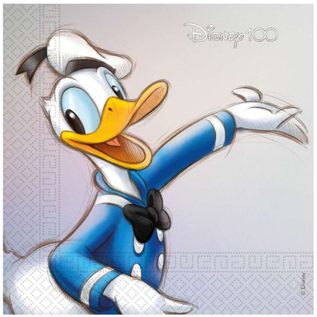 Serwetki Kaczor Donald - Disney 100 Procos 33 cm 20 szt