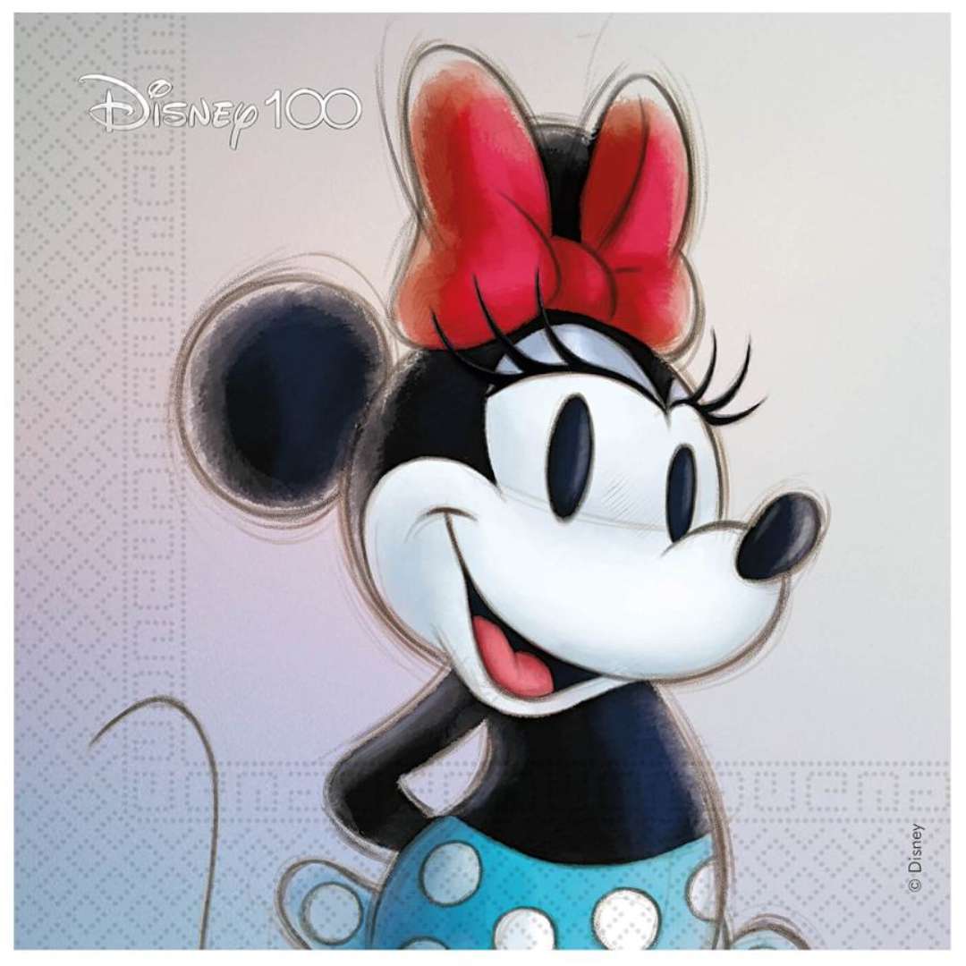 Serwetki Myszka Minnie - Disney 100 Procos 33cm 20 szt