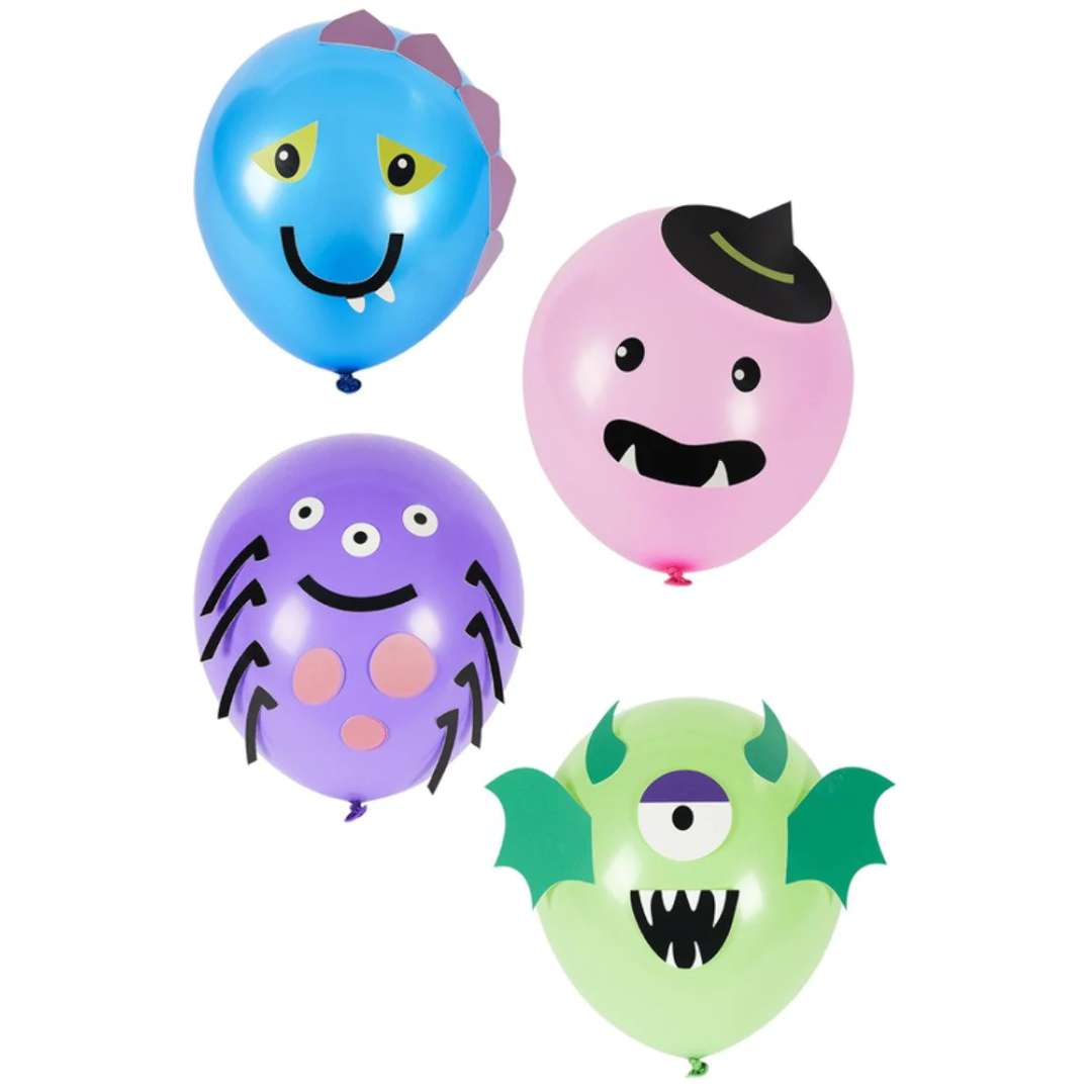 _xx_Halloween Tableware Monster Balloons x8