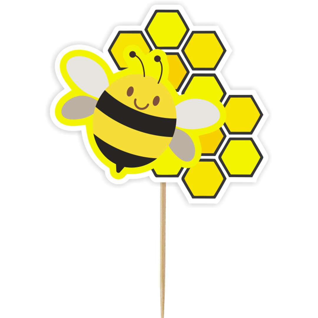 Topper papierowy Słoneczna Pszczółka 20 cm