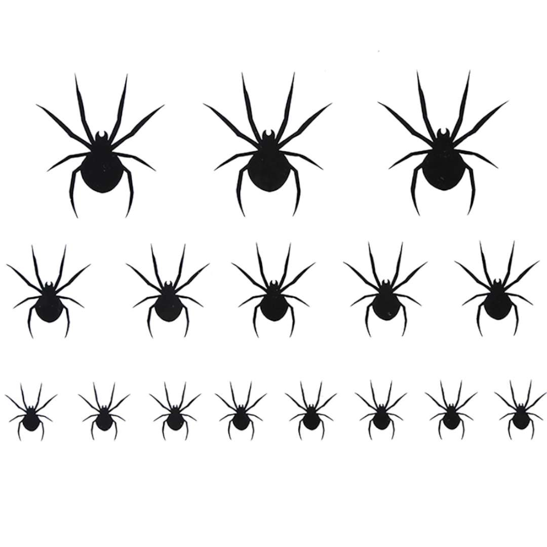_xx_2 SHEETS OF 16 ADHESIVE SPIDERS TATTOS
