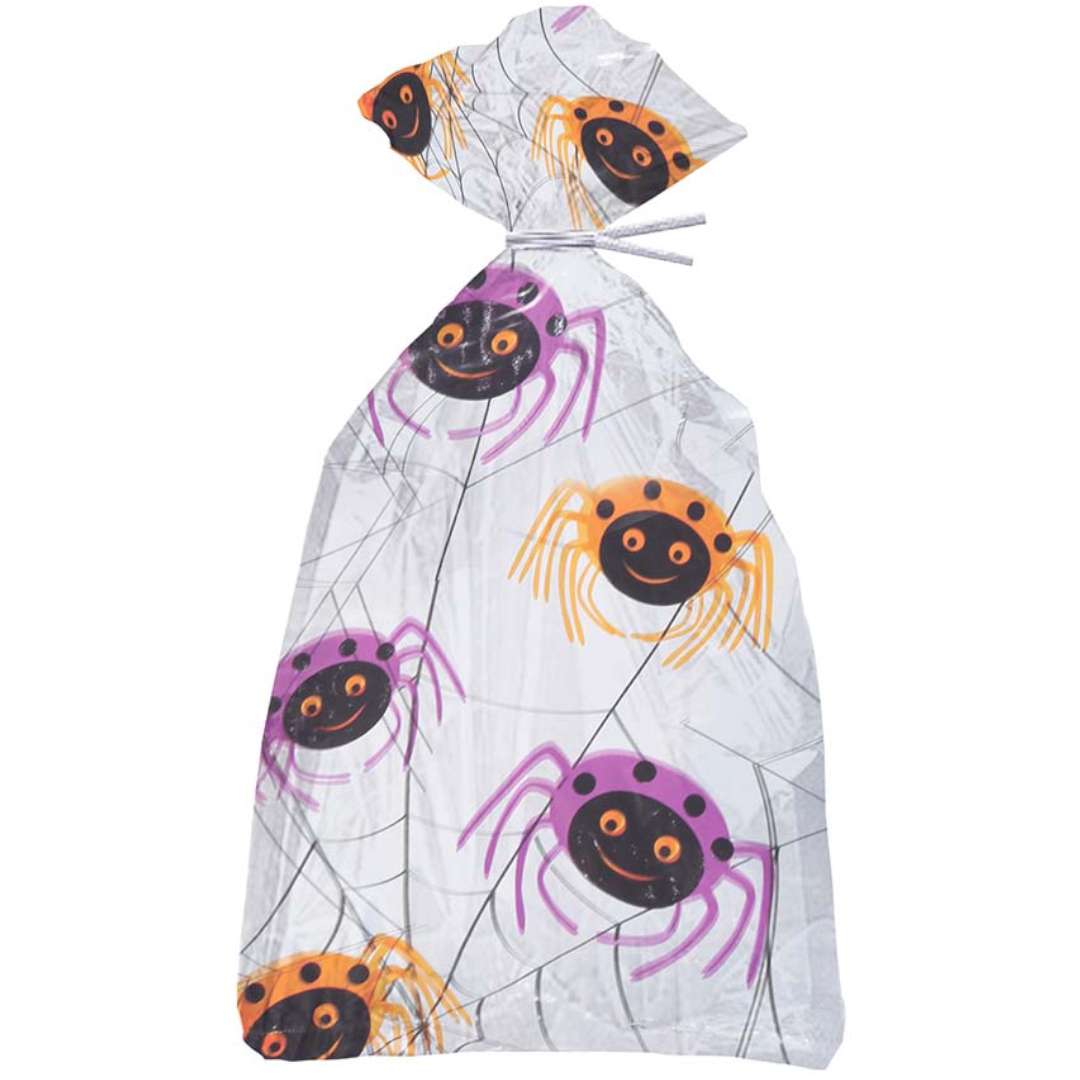 _xx_PACK 20 CANDY BAGS 28X13 CM SPIDERS