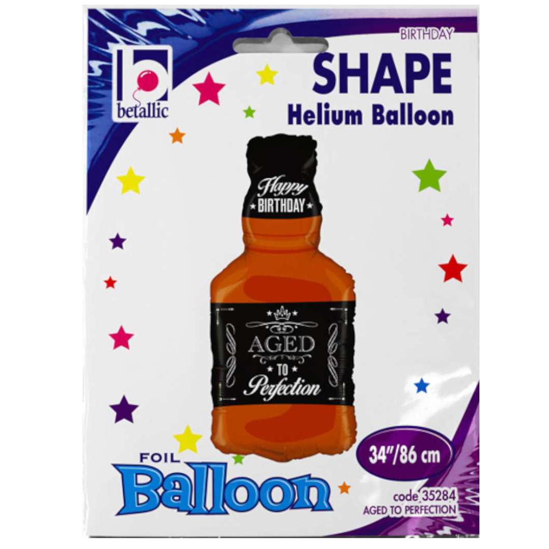 Balon foliowy Butelka Whisky - Happy Birthday Betallic 14 SHP