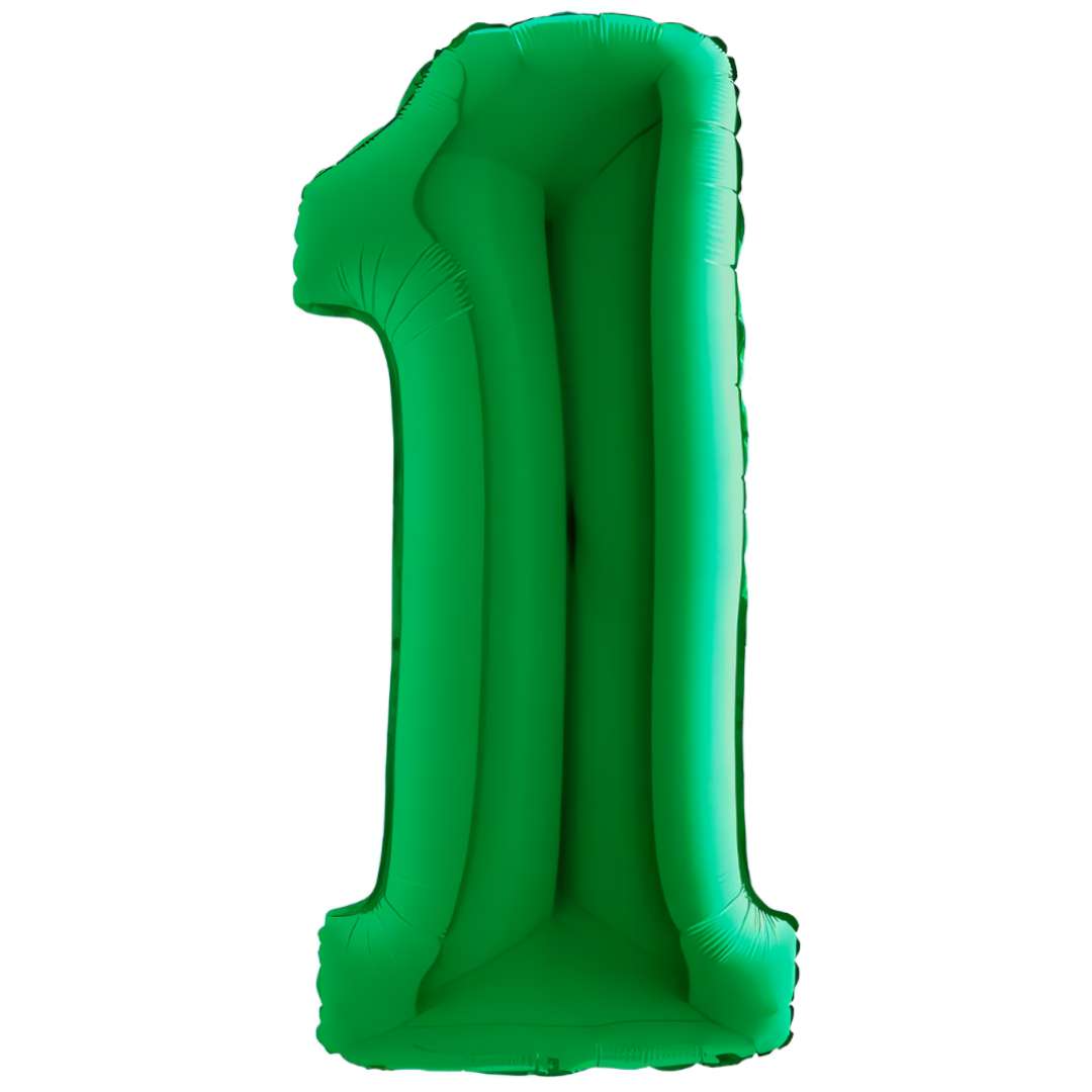 Balon foliowy Cyfra 1 zielony Grabo 14 DGT