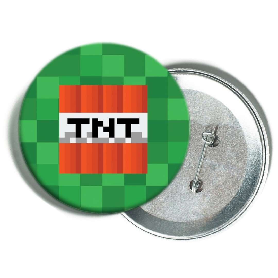 Przypinka Piksele - Blok TNT Congee 56 mm
