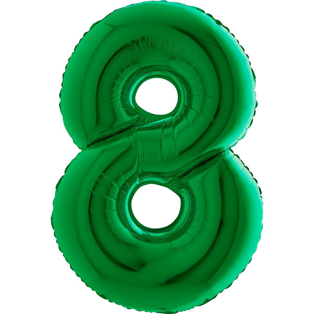 Balon foliowy Cyfra 8 zielone Grabo 14 DGT